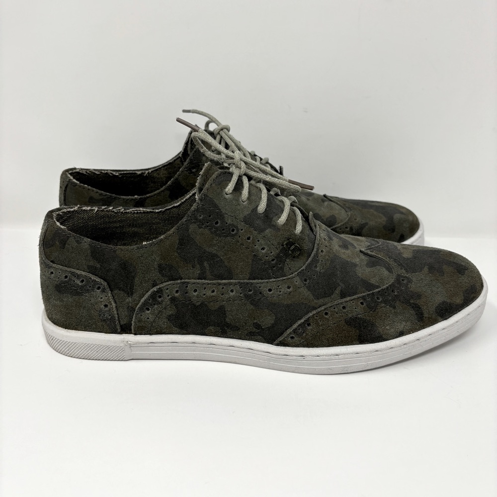 BED STU Quinn Camo Suede Wingtip Sneaker